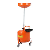 Réservoir de vidange d'huile Garvee de 75 litres (20 gallons) avec réglage en hauteur, roues pivotantes à 360° de 96,5 à 165 cm (38 à 65 pouces), acier thermolaqué anti-fuite, pour atelier ou garage.