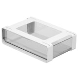 Garvee Organisateur de tiroir sous meuble avec fonction coulissante, en plastique auto-adhésif, pour la cuisine et le bureau, gain de place, polyvalent - Blanc