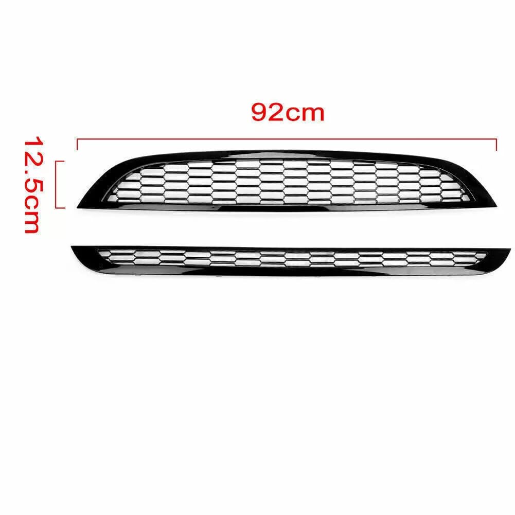 Calandre avant Garvee compatible avec Mini Cooper R50 R52 R53, structure alvéolaire en ABS, noir brillant, protection durable