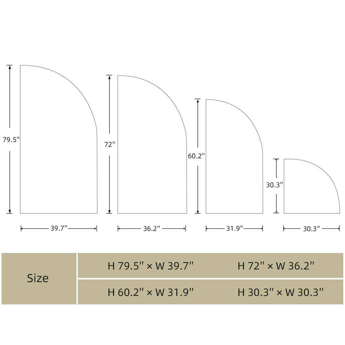 Garvee Arche de mariage - Housse extensible en spandex de 1,5 m (5 pi) en forme de croissant, élastique et réutilisable, blanche, idéale pour la décoration de mariages, d'anniversaires et de fêtes.