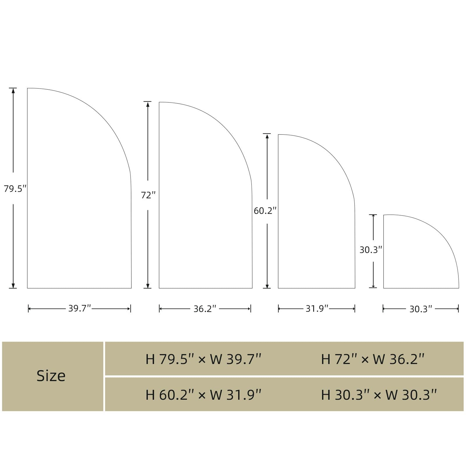 Arche de mariage Garvee - Housse extensible en spandex de 1,5 m (5 pi) en forme de croissant, élastique et réutilisable, blanche, idéale pour la décoration de mariages, d'anniversaires et de fêtes.