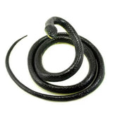 Garvee Serpent en caoutchouc réaliste, 132 cm, souple, pour protéger le jardin, Halloween et les fêtes, noir et jaune