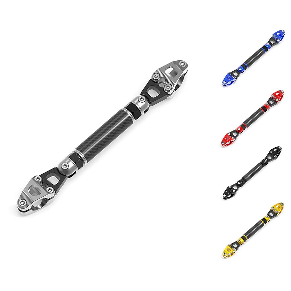 Barre d'équilibre Garvee pour moto, extension de guidon réglable en alliage d'aluminium de 22 mm, rouge, universelle pour tout-terrain et route.