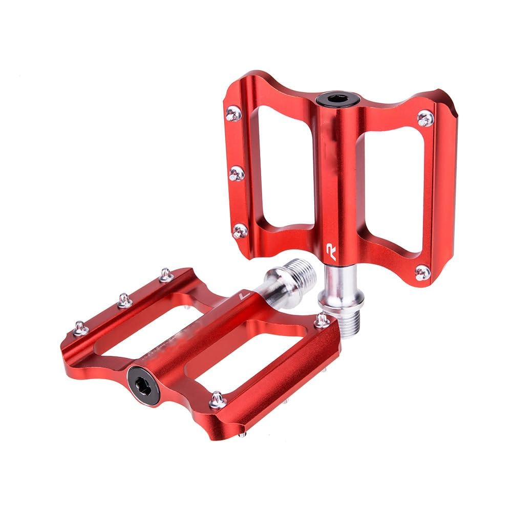 Pédales de vélo Garvee en aluminium 6061 usiné CNC, légères (250 g), plateforme antidérapante, axe en Cr-Mo, pour VTT, vélo de route et vélo pliant, adulte, violet, polyvalentes