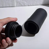 Garvee Lot de 2 distributeurs rechargeables , en silicone, 240 ml, noir, cuisine et salle de bain - Noir