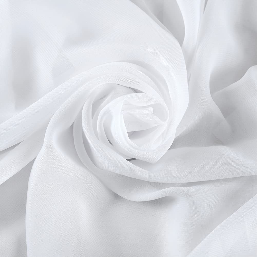 Arche de mariage Garvee en mousseline de soie de haute qualité, drapée en tulle doux, 60 x 550 cm, blanche, pour mariages et fêtes