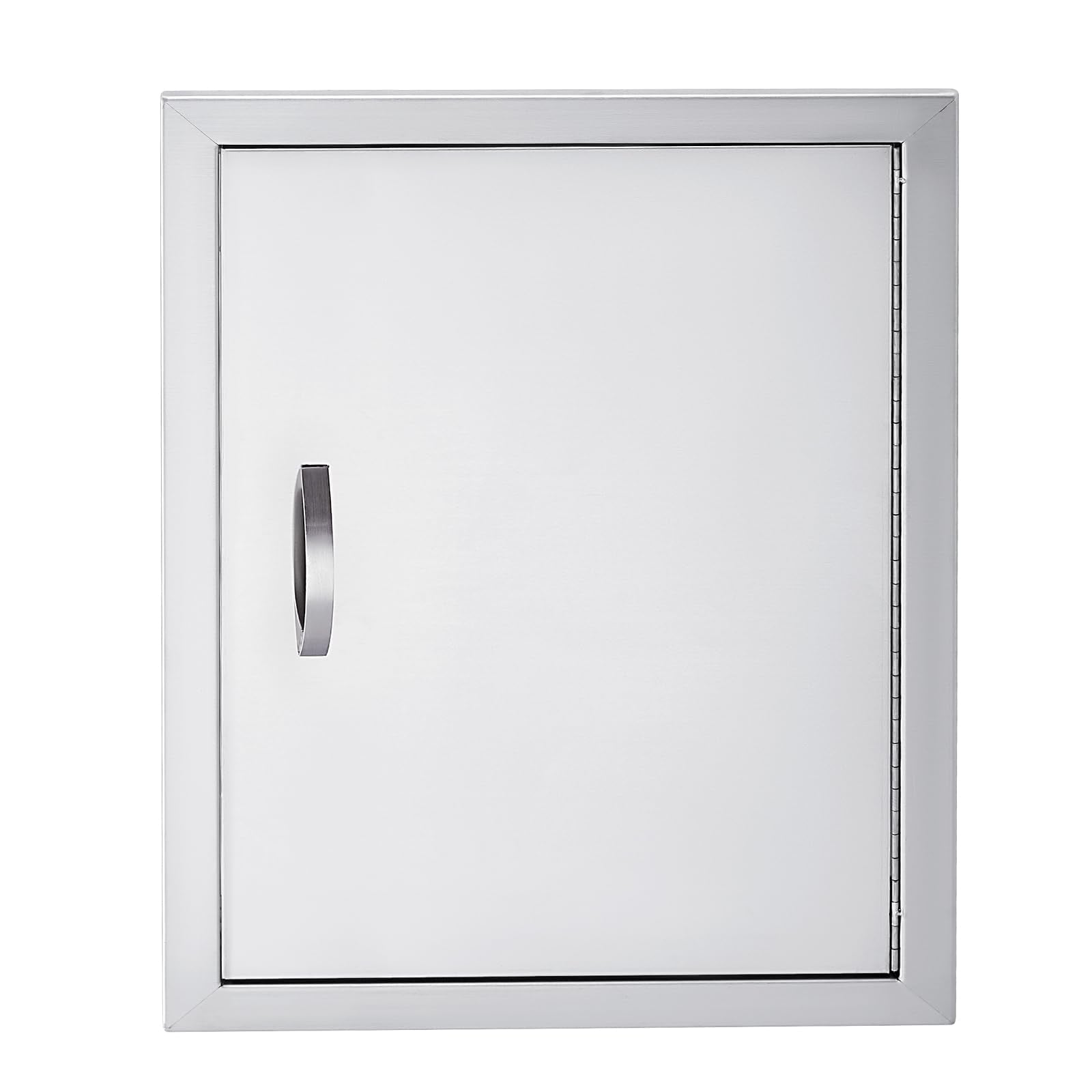 Porte d'accès pour barbecue Garvee 17 x 24 pouces, acier inoxydable 304, résistante aux intempéries, porte simple avec poignée encastrée et fermeture magnétique, station de grillade pour cuisine extérieure