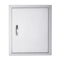 Porte d'accès pour barbecue Garvee 17 x 24 pouces, acier inoxydable 304, résistante aux intempéries, porte simple avec poignée encastrée et fermeture magnétique, station de grillade pour cuisine extérieure