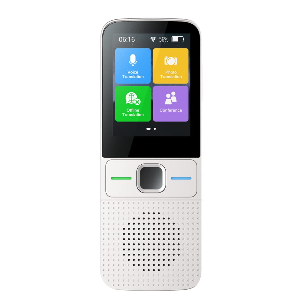 Traducteur Garvee portable instantané, 137 langues, point d'accès Wi-Fi, fonctionnement hors ligne (12 langues), caméra bidirectionnelle, idéal pour les voyages et le shopping.