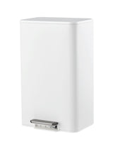Garvee poubelle de bureau compacte 18 L acier inoxydable blanc avec couvercle à fermeture douce et pédale pour cuisine et garage - Blanc