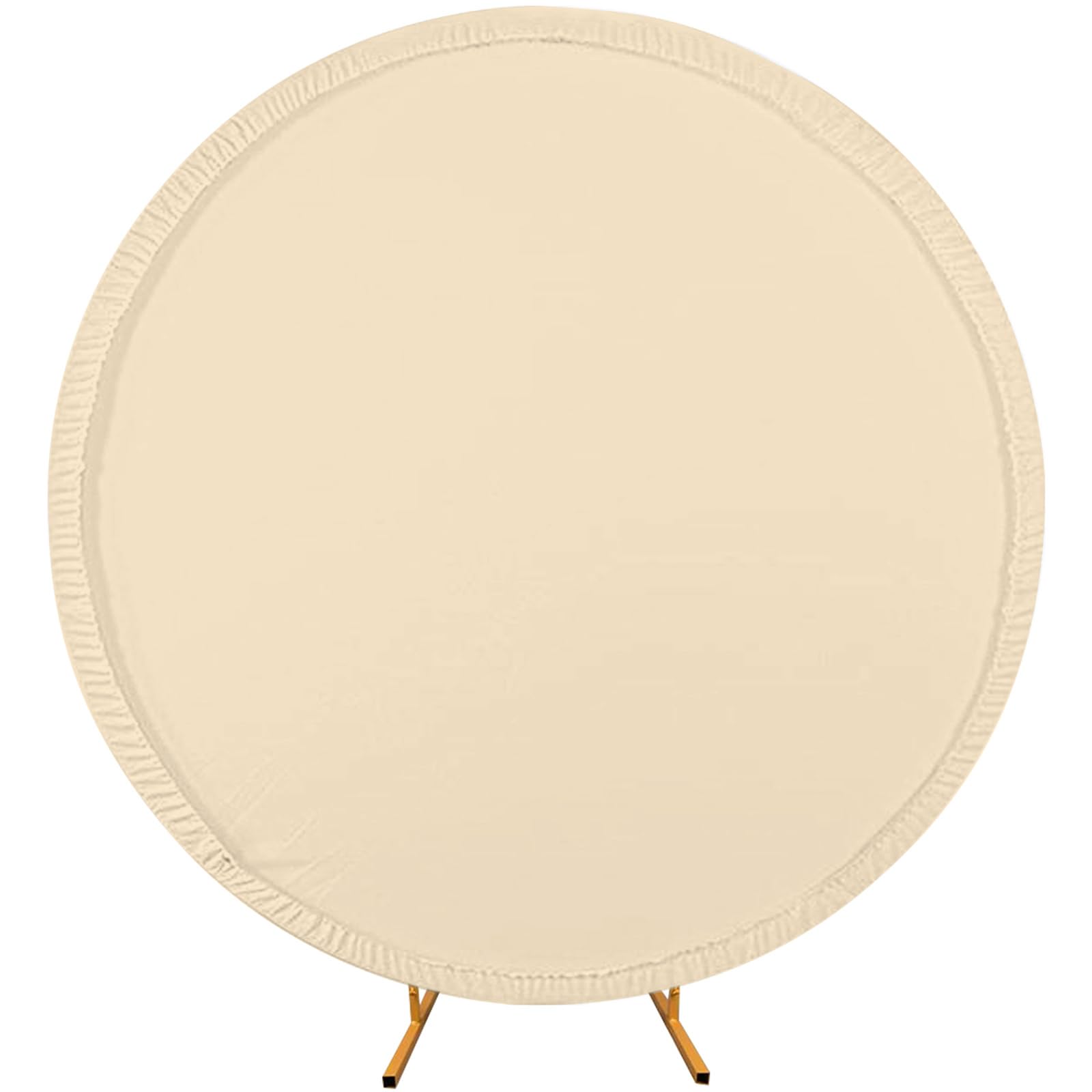 Arche ronde Garvee, toile de fond en polyester avec fermeture éclair et élastique, légère, 1,98 m, décoration pour mariages et fêtes, blanche