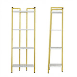 Garvee étagère escalier moderne 4 niveaux, métal doré MDF pour bureau salon cuisine design luxueux stable