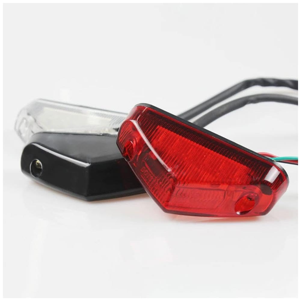 Feu arrière universel à LED Garvee pour moto - Feu de freinage, feu stop et clignotant - LED à économie d'énergie - Gris robuste - Installation flexible - Pour motos de route et tout-terrain