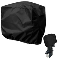 Demi-housse de protection pour moteur hors-bord Garvee, en tissu Oxford 210D imperméable noir, dimensions 52 x 27 x 32 cm, pour moteur de bateau 15 CV.