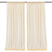 Rideau de fond amovible Garvee pour la photographie sur scène, mariage et fête, 1,5 m x 2,4 m, couleur champagne