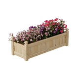 Garvee Bac de jardin Élevé En Bois Sapin Durable, Grand Espace 110 × 41 × 36 cm, Panneaux Latéraux Solides pour terrasse et Jardin