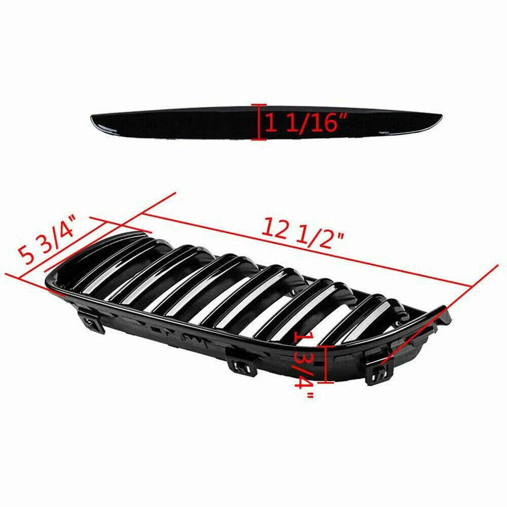 Garvee Auto Calandre avant décorative anti-rayures Accessoires modifiés pour BMW Série 3 E90 E91