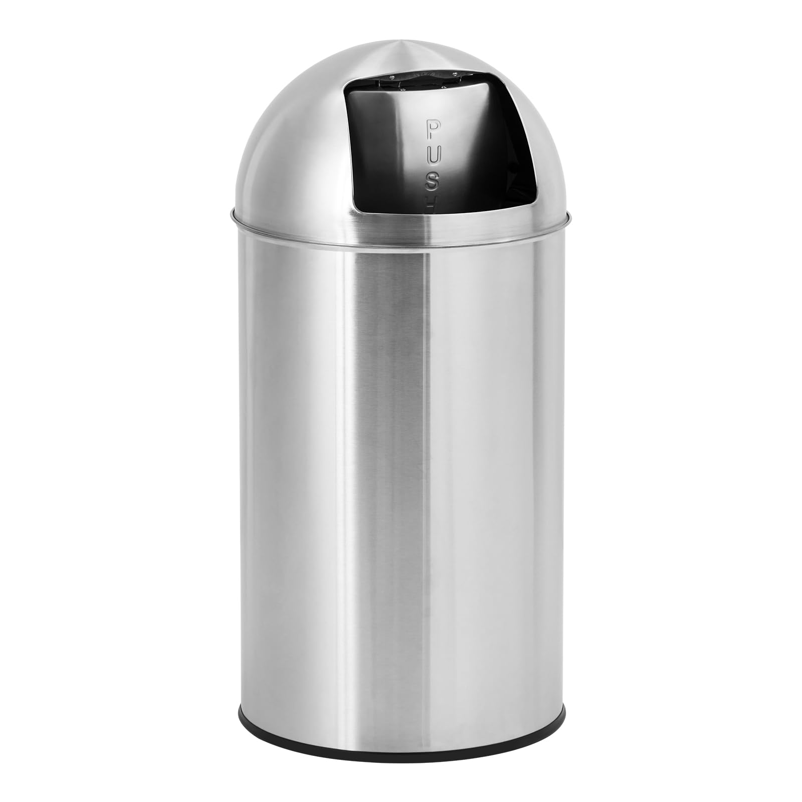 Poubelle Garvee 70 litres en acier inoxydable avec couvercle à pression pour usage commercial et extérieur, 39 x 39 x 88 cm, antirouille