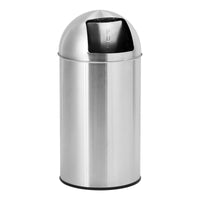 Poubelle Garvee 70 litres en acier inoxydable avec couvercle à pression pour usage commercial et extérieur, 39 x 39 x 88 cm, antirouille