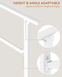 Garvee Main Courante Extérieure pour 3 Marches, Résistante aux Intempéries, en Alliage d’Aluminium, Idéale pour Entrées et Terrasses, Blanc