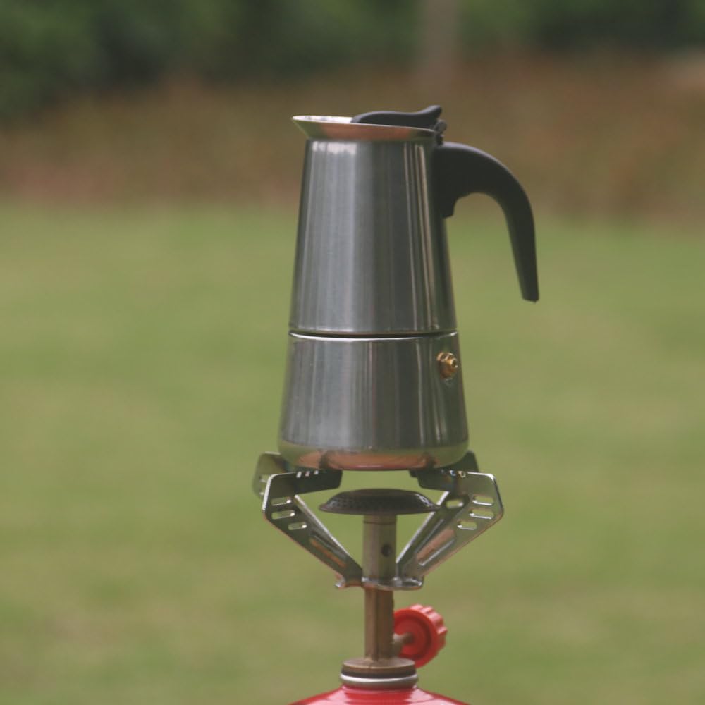 Cafetière italienne Garvee Moka, 6 tasses, en acier inoxydable, compatible induction, soupape de sécurité, poignée ergonomique, pour la maison et le bureau
