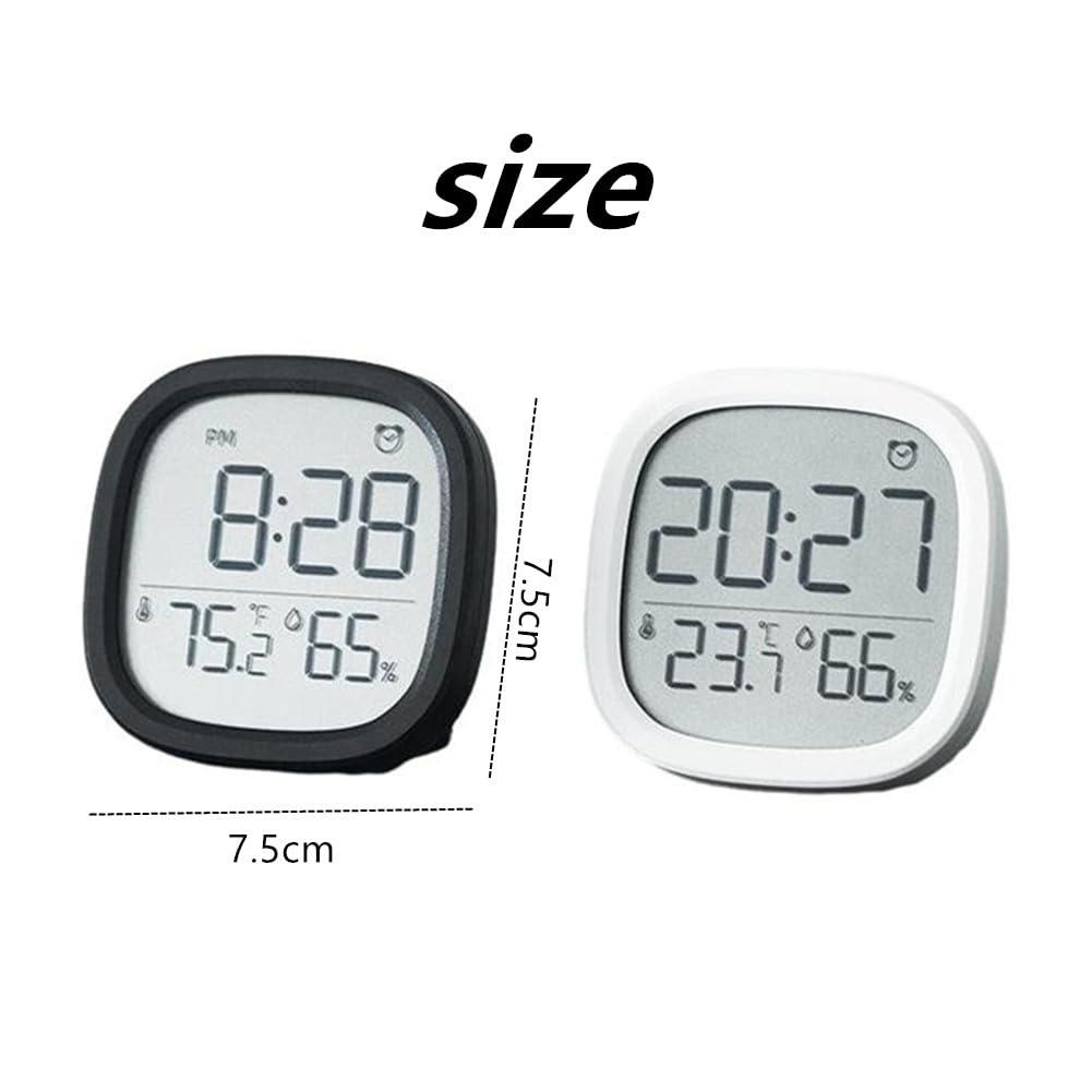 Réveil numérique Garvee avec affichage de la température et de l'humidité, écran LCD, design magnétique pour chambre et bureau, fonctionne sur piles