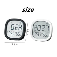 Réveil numérique Garvee avec affichage de la température et de l'humidité, écran LCD, design magnétique pour chambre et bureau, fonctionne sur piles