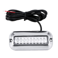 Garvee Lot de 2 lampes marines 27 LED, éclairage sous-marin pour bateau, éclairage de rétroviseur pour ponton en acier inoxydable, lampe de pont étoilée Vissen, lampe de nuit pour yachting et bateau en acier inoxydable
