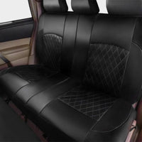 Ensemble de 9 housses de siège auto Garvee, imperméables et antidérapantes en cuir PU, compatibles avec les voitures, camions et SUV, noir.