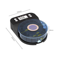 Distributeur automatique de nourriture pour poissons rechargeable Garvee – Minuteur d'aquarium avec port USB – Pour petits et moyens poissons jusqu'à 15 cm, différents types d'aliments