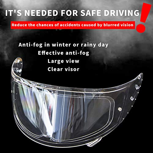 Film antibuée Garvee pour visière de casque intégral, autocollant universel pour casque de moto, transparent, ajustement parfait