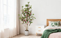 Garvee Lot de 2 arbres artificiels de 1,20 m (4 pi) réalistes, sans entretien, pour une utilisation intérieure et extérieure, verts et polyvalents
