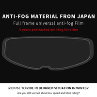 Film antibuée Garvee pour visière de casque intégral, autocollant universel pour casque de moto, transparent, ajustement parfait