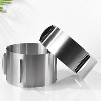 Cercle à mousse télescopique Garvee en acier inoxydable, réglable de 6 à 30 cm avec graduation, hauteur 12 cm, idéal pour la pâtisserie familiale.