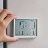 Réveil numérique LED Garvee avec aimant, affichage de la température et minuteur pour chambre et bureau, blanc, plastique