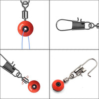 Garvee, lot de 100 émerillons de pêche avec perles, antirouille, pour la pêche en eau douce et en mer, polyvalents et durables.