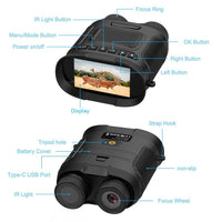 Jumelles infrarouges numériques Garvee 2,5K 40MP avec zoom 8x pour la chasse et le camping, batterie 2500 mAh, robustes