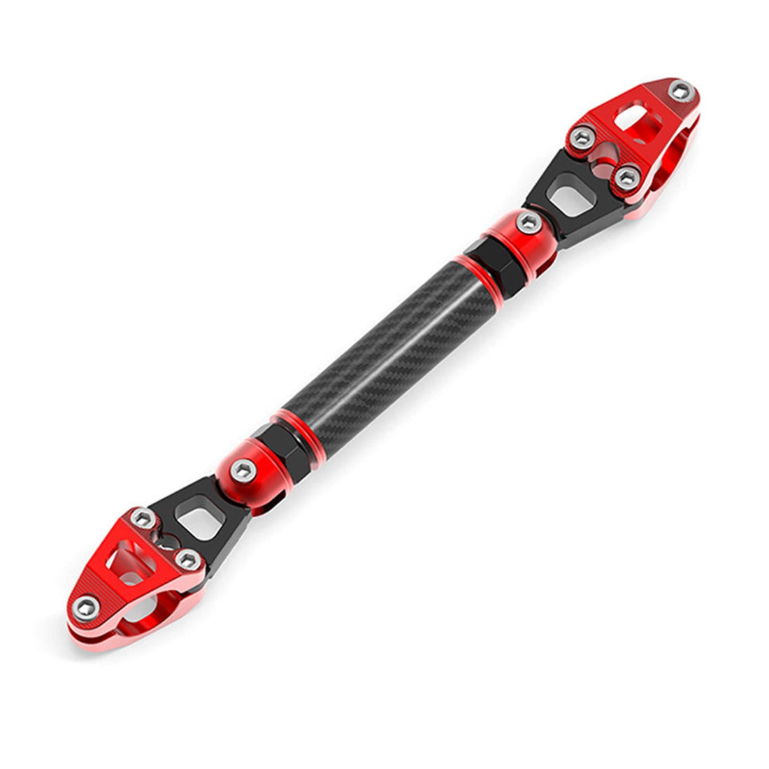 Barre d'équilibre Garvee pour moto, extension de guidon réglable en alliage d'aluminium de 22 mm, rouge, universelle pour tout-terrain et route.