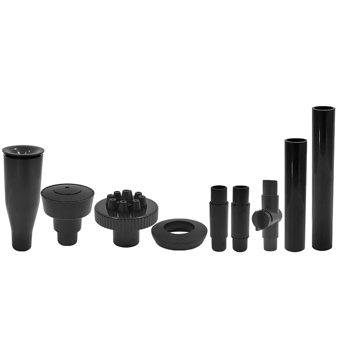Ensemble de 9 buses Garvee pour pompe de fontaine, réglables en hauteur, têtes d'arrosage cascade pour pompes submersibles, jardin, aquarium, bassin, noir