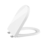 Garvee Abattant WC Duroplast blanc avec fermeture douce automatique et déclipsage rapide, siège de toilette moderne pour salle de bain - Blanc