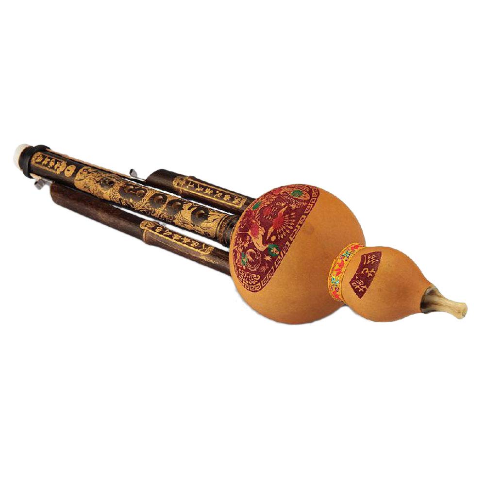 GARVEE Flûte Hulusi professionnelle en bambou violet, instrument à vent traditionnel fait main, tonalités Do et Si bémol