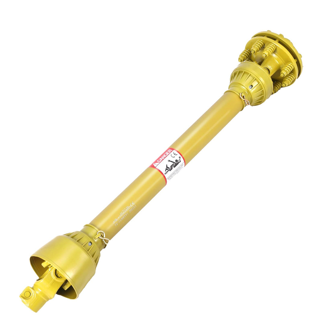 Garvee Arbre de transmission de prise de force 1-9,5 mm x 6 dents avec accouplement coulissant pour tracteur et tondeuse, longueur réglable