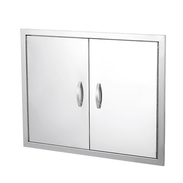 Porte d'accès pour barbecue Garvee 36 x 21 pouces, double, en acier inoxydable 304 résistant aux intempéries, pour cuisine extérieure.