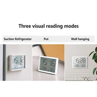 Réveil numérique LED Garvee avec aimant, affichage de la température et minuteur pour chambre et bureau, blanc, plastique