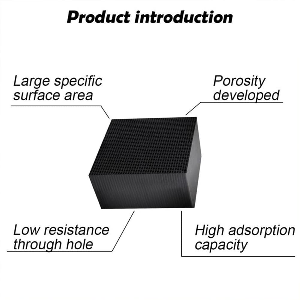 Cubes filtrants Garvee à charbon actif pour aquariums et piscines, structure alvéolaire, neutralisent les odeurs, purifient l'eau, charbon actif, noir