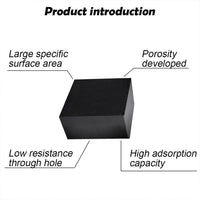 Cubes filtrants Garvee à charbon actif pour aquariums et piscines, structure alvéolaire, neutralisent les odeurs, purifient l'eau, charbon actif, noir