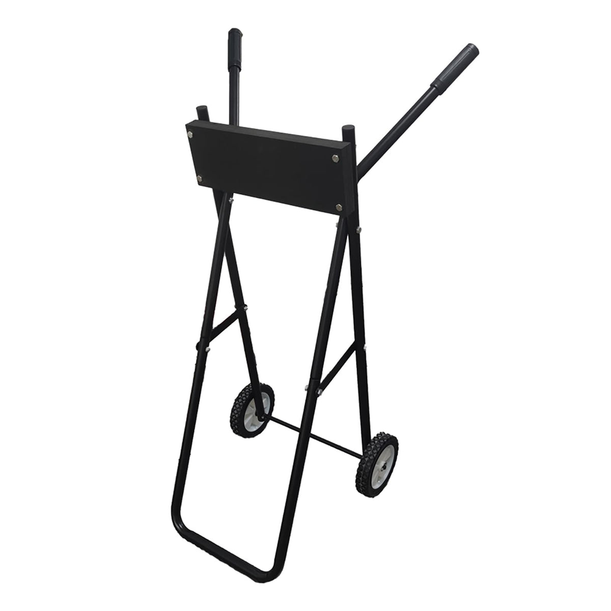 Chariot pour moteur hors-bord Garvee, capacité 85 kg, support pliable pour la réparation et le transport de bateaux, hauteur 99 cm, fer, noir