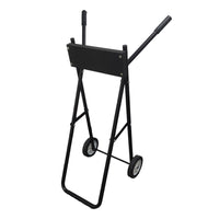 Chariot pour moteur hors-bord Garvee, capacité 85 kg, support pliable pour la réparation et le transport de bateaux, hauteur 99 cm, fer, noir