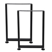 Pieds de table en métal Garvee 28 x 16 pouces, robustes et réglables, en fer forgé, style industriel rustique noir, pour tables de salle à manger et de jardin