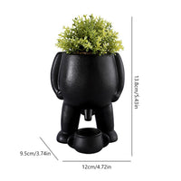 Pot de fleurs Garvee avec drainage, intérieur/balcon/bureau, céramique blanche, robuste, moderne, polyvalent
